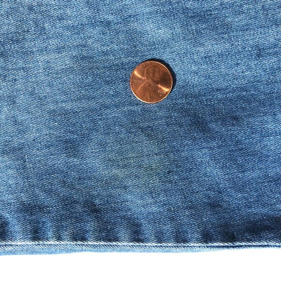 anthropologie  mo:vint  button up denim shirt size Medium M 100% cotton AS IS - Picture 16 of 16